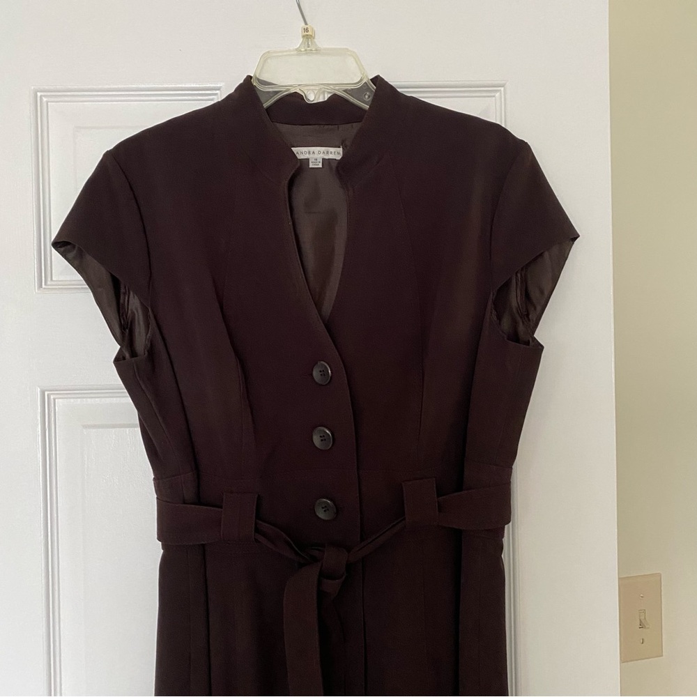 Sandra Darren Brown Dress Size 16